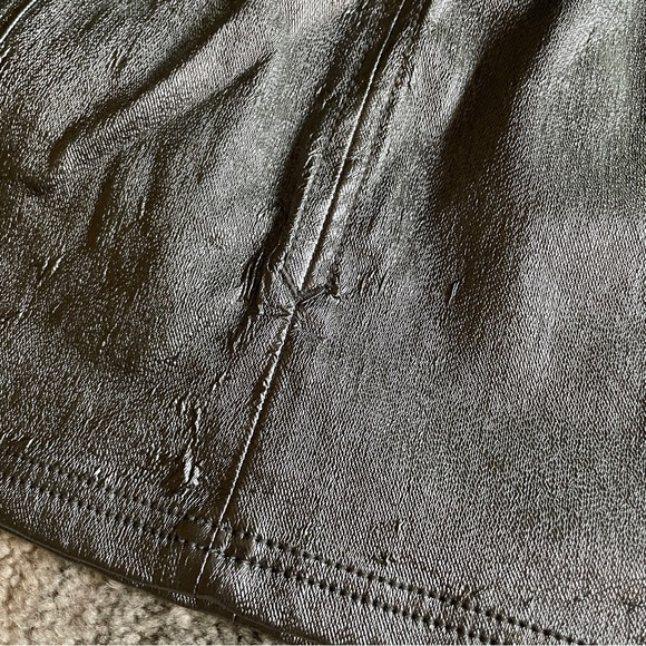 Free People Holding Onto A Dream Metallic Silver Coated Mini Skirt - Picture 7 of 13